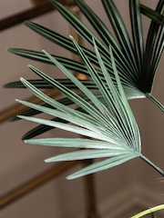 Gallery Home Grey Large Faux Potted Statement Palm Flowers - Image 3 of 6