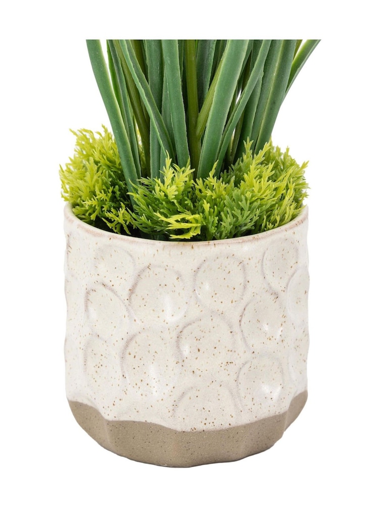 Gallery Home Set of 2 White Faux Spring Hydrangea in Ceramic Pots - Image 5 of 5