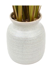 Gallery Home White Faux Potted Grass with Yellow Wildflower - Image 6 of 6