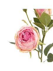 Gallery Home 6 Pack Pink Faux Stem Vintage Roses - Image 3 of 4