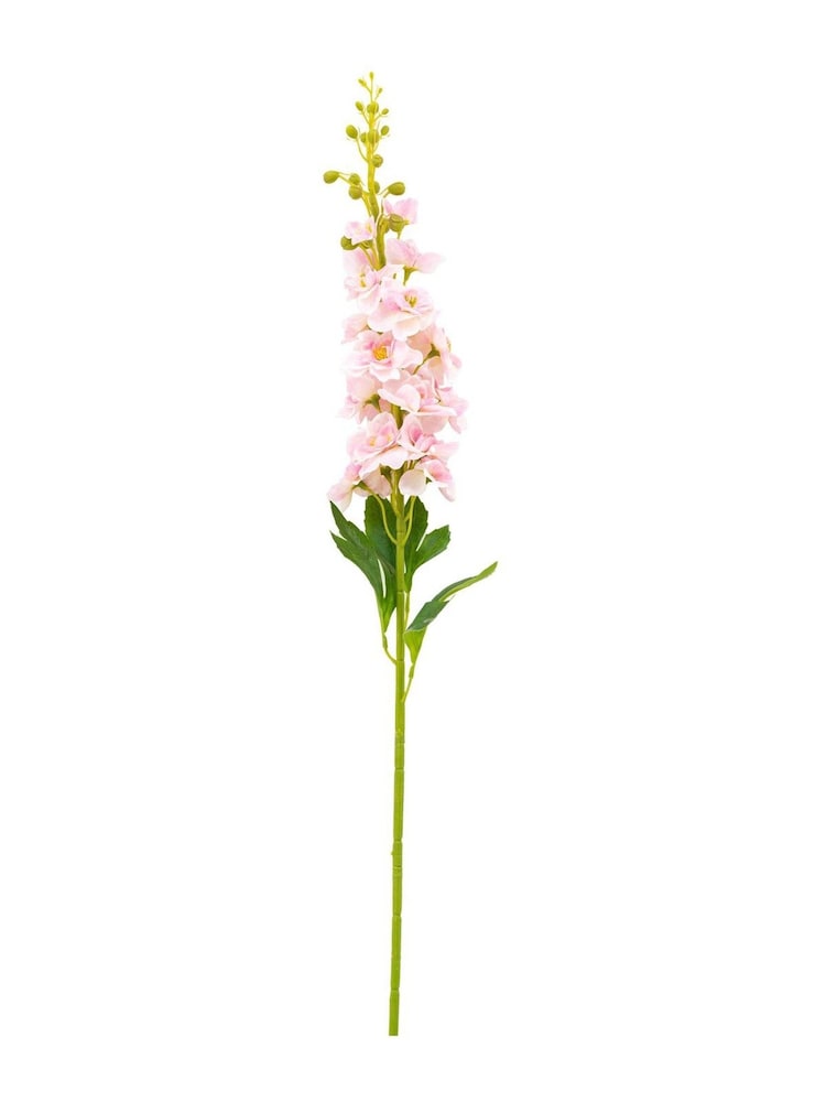 Gallery Home 12 Pack Pink Tall Faux Vintage Hollyhock Floral Stems - Image 2 of 4