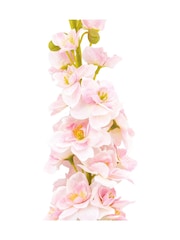 Gallery Home 12 Pack Pink Tall Faux Vintage Hollyhock Floral Stems - Image 3 of 4