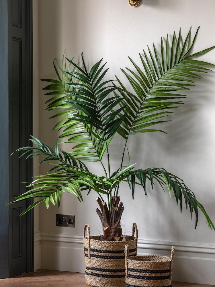Gallery Home Green Large Faux Potted King Kentia Palm Tree - Image 7 of 7