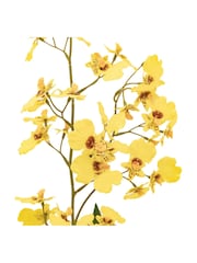 Gallery Home Yellow Faux Orchid in Low Ceramic Pot - Image 5 of 6