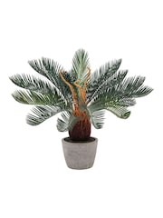 Gallery Home Natural Faux Wide Palm in Concrete Pot - Image 3 of 4