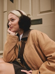 Chocolate Brown Faux Fur Ear Muff - Image 1 of 7