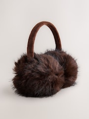 Chocolate Brown Faux Fur Ear Muff - Image 5 of 7
