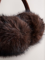 Chocolate Brown Faux Fur Ear Muff - Image 6 of 7