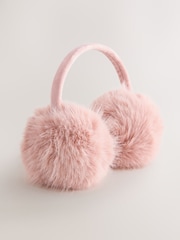 Pink Faux Fur Ear Muff - Image 1 of 3