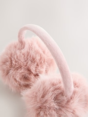 Pink Faux Fur Ear Muff - Image 2 of 3