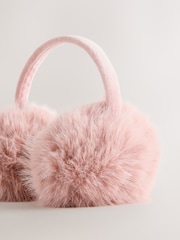 Pink Faux Fur Ear Muff - Image 3 of 3