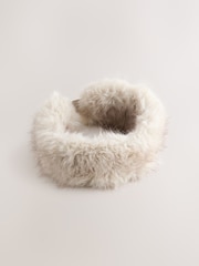 Neutral Faux Fur Headband - Image 5 of 7