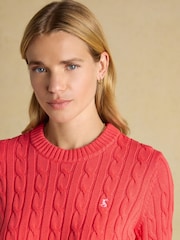 rdeča - Klasičen progast bombažen pulover z okroglim ovratnikom Joules - Slika 6 iz 8