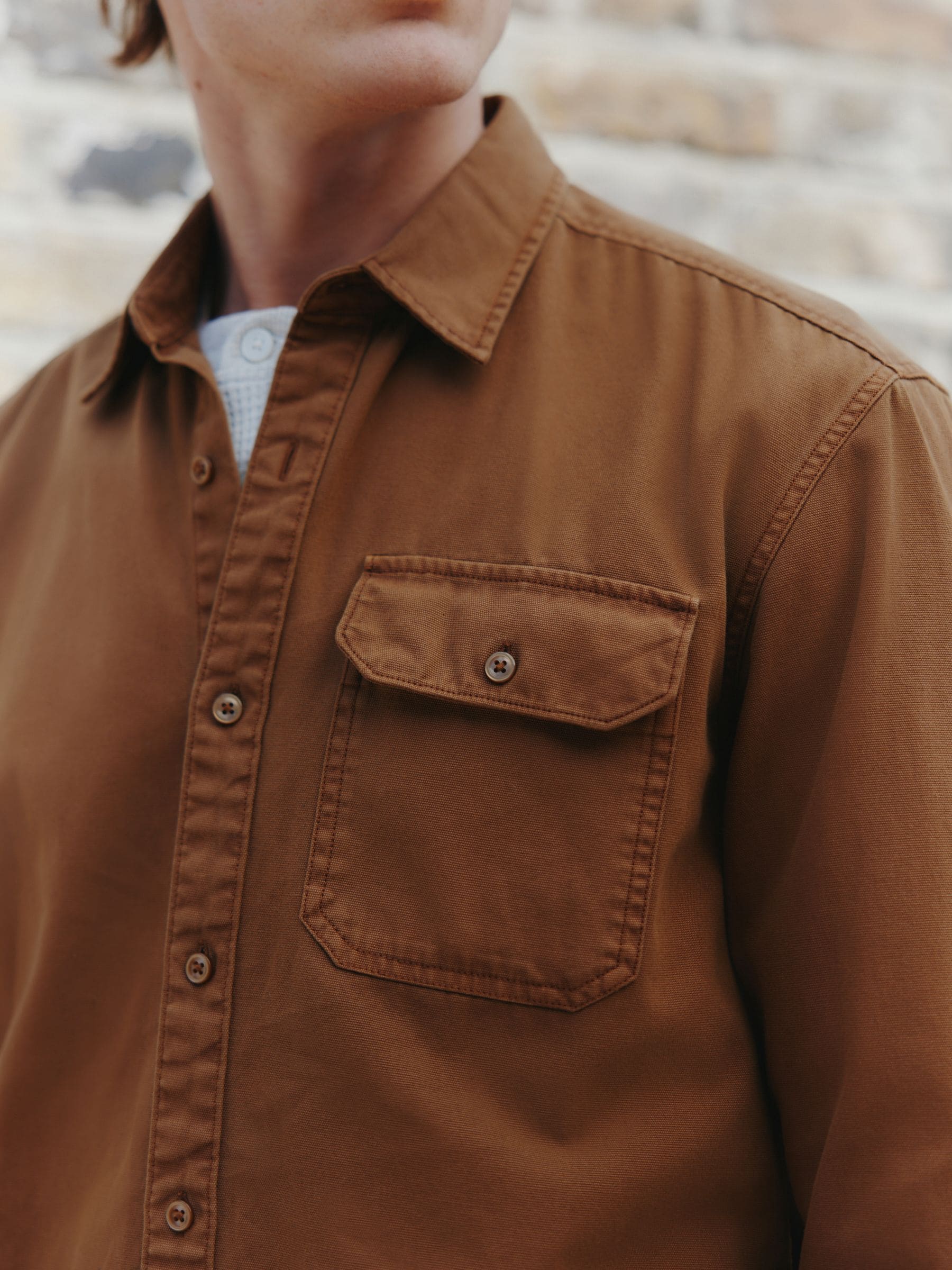 Buy Tan Brown Long Sleeve Garment Dyed Oxford Shirt from Next USA