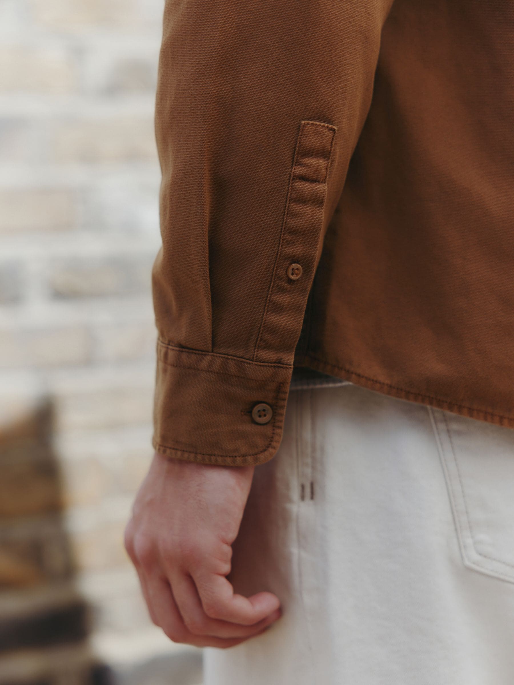 Buy Tan Brown Long Sleeve Garment Dyed Oxford Shirt from Next USA