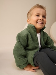 Minerals Plain Funnel Neck Fleece Zip Through (3mths-7yrs) - Image 3 of 7