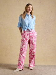 وردي - بنطلون قطن سهل الارتداء موديل Hallie من Joules - Image 4 of 8