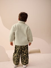Stone Plain Funnel Neck Fleece Zip Through (3mths-7yrs) - Image 3 of 8