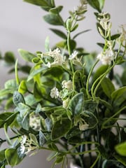 Gallery Home White Faux Retro Vase with Meadown Foliage - Image 3 of 4