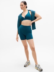 Athleta Teal Blue Salutation Stash High Rise 5" Shorts - Image 1 of 1
