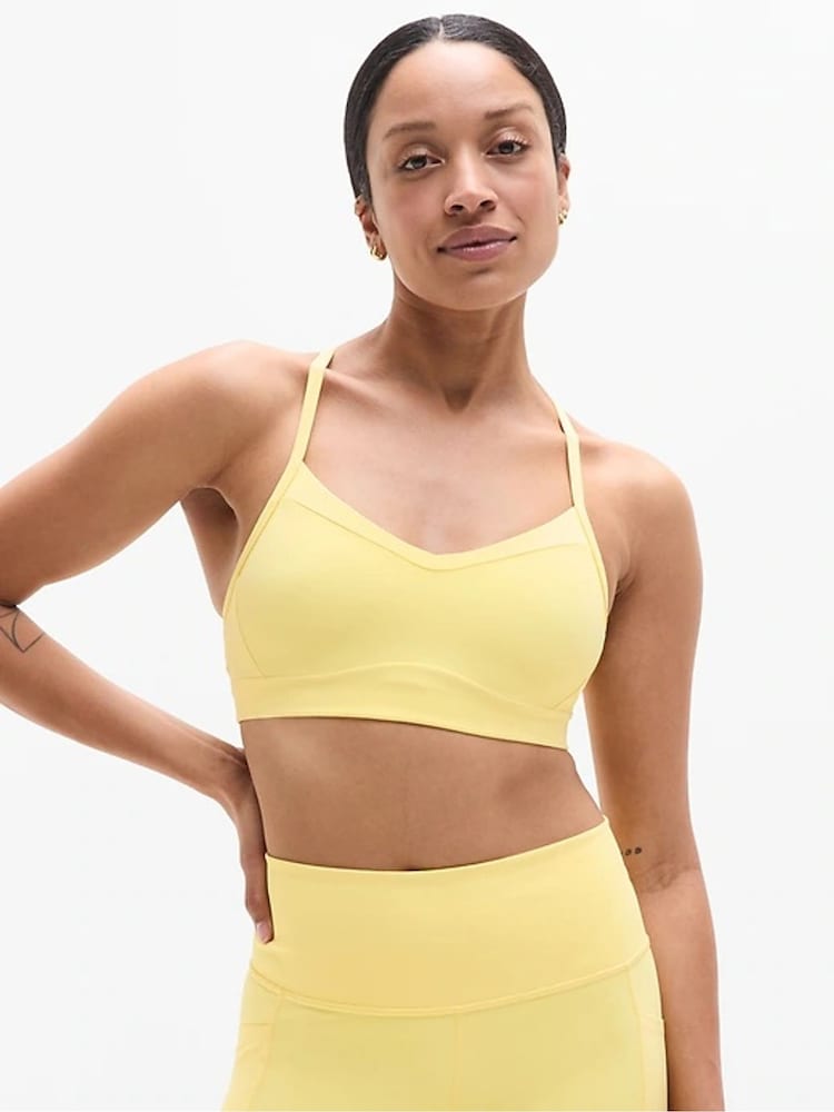 Athleta Yellow Vital Mesh Bra - Image 1 of 1