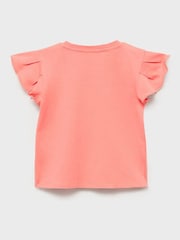 Mango Pink Ruffled Sleeve T-Shirt - Image 2 of 3