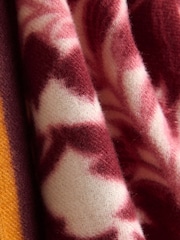 Berry Red Tapestry Floral Lightweight Scarf - Image 3 of 3