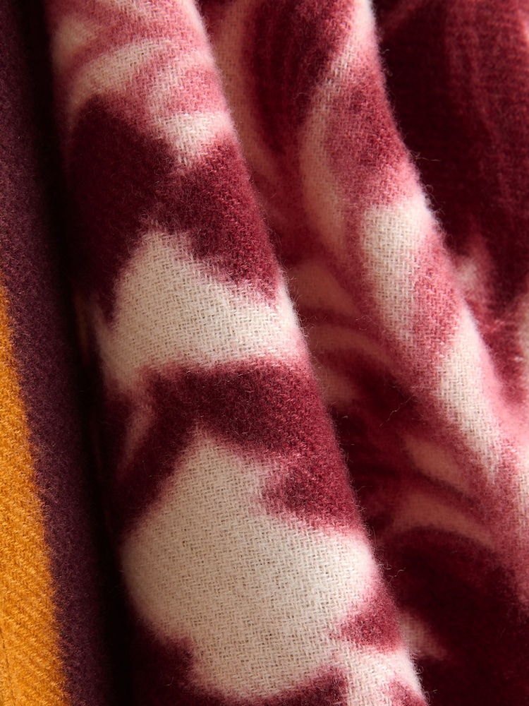 Berry Red Tapestry Floral Lightweight Scarf - Image 3 of 3