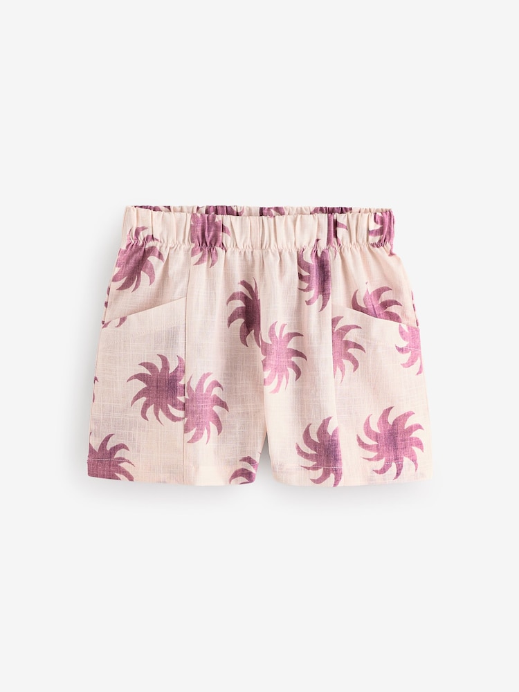 Mango Cream Printed Cotton Shorts - Image 1 of 1
