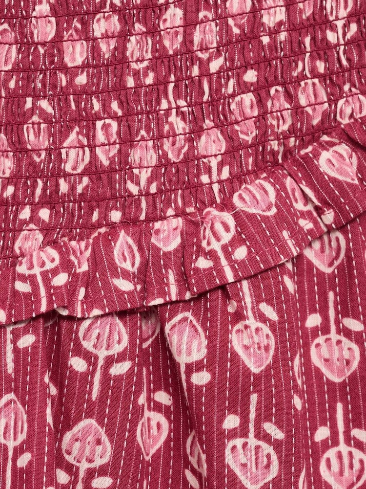 Mango Pink Ruffled Gathered Mini Skirt - Image 4 of 4