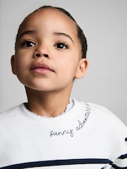 Mango Blue Stripe Sweatshirt - Image 2 of 5