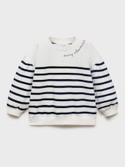Mango Blue Stripe Sweatshirt - Image 3 of 5