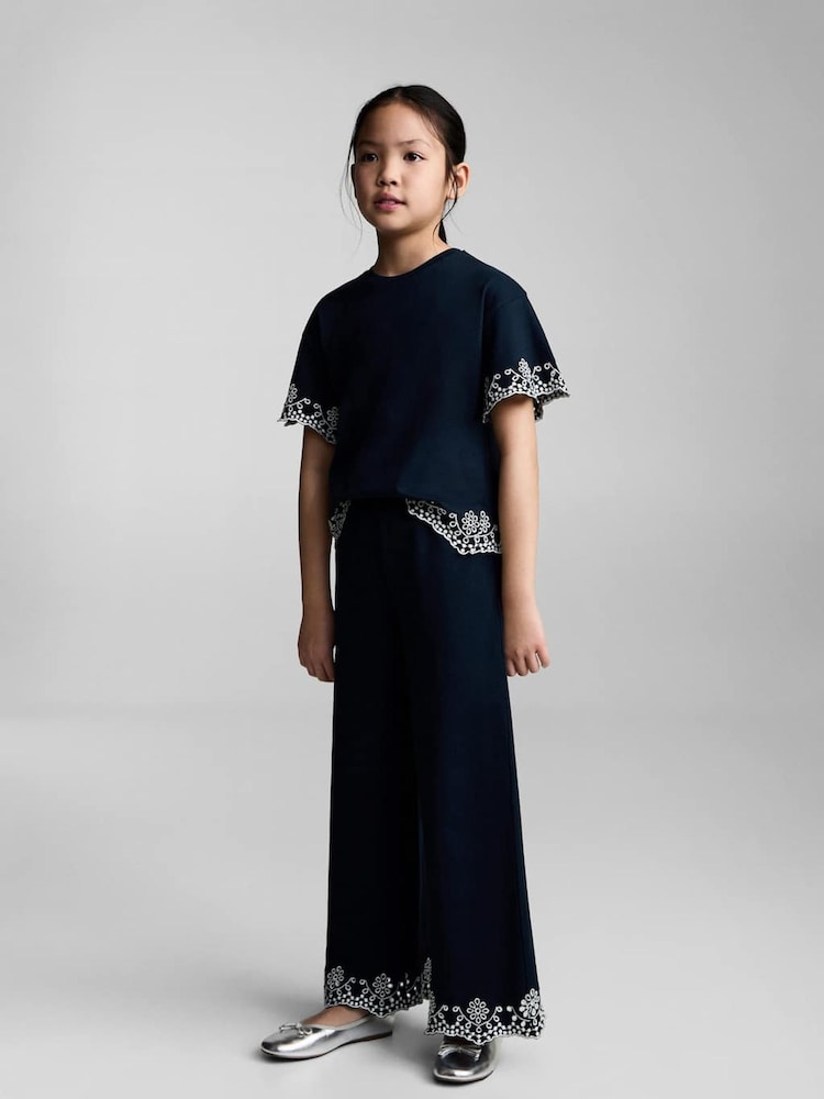 Mango Blue Suizpants Trousers - Image 1 of 5 Mango Blue Suizpants Trousers - Image 1 of 5