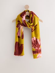 Green/Pink Floral Print Midweight Scarf - Image 1 of 3