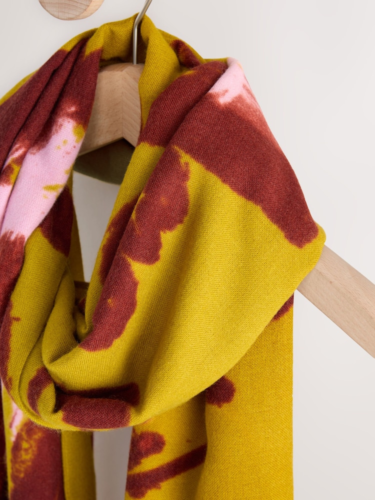 Green/Pink Floral Print Midweight Scarf - Image 2 of 3