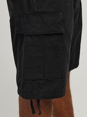 Negro - JACK & JONES Regular Fit Cargo 100% Cotton Shorts - Imagen 4 de 6