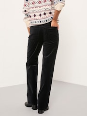FatFace Elise Black Wide Leg Velvet Trouser - Image 2 of 5