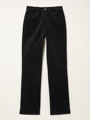 FatFace Elise Black Wide Leg Velvet Trouser - Image 5 of 5