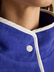 Joules Blue Funnel Neck Fleece - Image 7 of 9