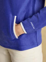 Joules Blue Funnel Neck Fleece - Image 8 of 9