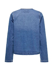 ONLY Blue Tie Front Denim Shirt - Image 6 of 6