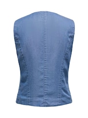 ONLY Blue Button Down Waistcoat - Image 2 of 2