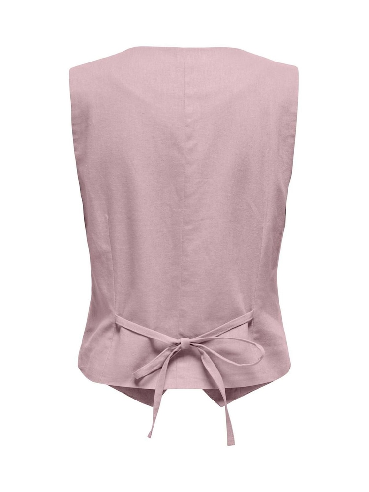 ONLY Pink Button Down Waistcoat - Image 2 of 2