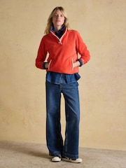 Joules Red Funnel Neck Fleece - Image 3 of 8