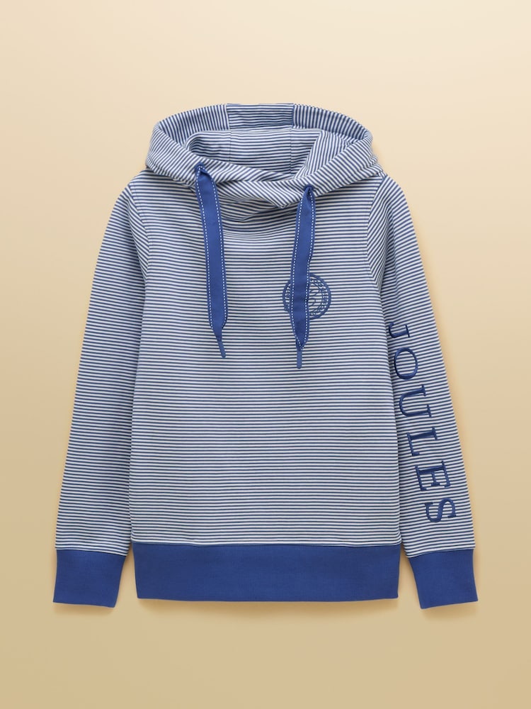 Joules Blue & White Striped Cotton Hoodie - Image 8 of 8 Joules Blue & White Striped Cotton Hoodie - Image 8 of 8