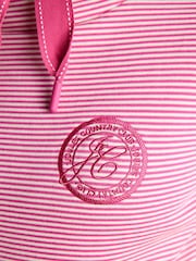 Joules Pink & White Striped Cotton Hoodie - Image 9 of 11