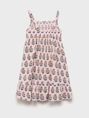 Mango Pink 100% Cotton Floral Print Dress - Image 2 of 3