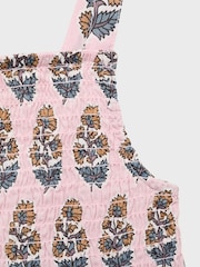 Mango Pink 100% Cotton Floral Print Dress - Image 3 of 3