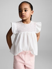 Mango Pink Paperbag 100% Cotton Denim Shorts - Image 2 of 5