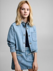 Mango Blue Denim Skirt - Image 1 of 5